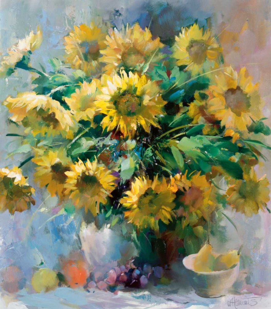 Wall art: Sunflowers, by Haenraets, Willem