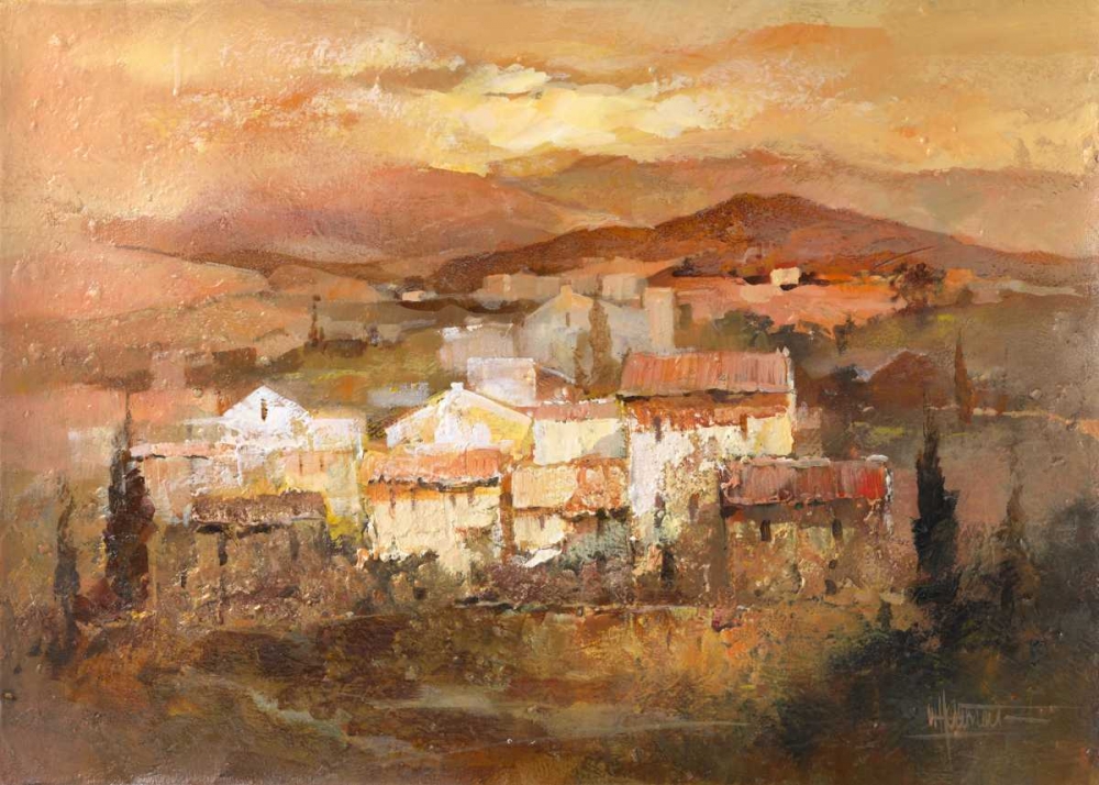 Wall art: Italian village II, by Haenraets, Willem
