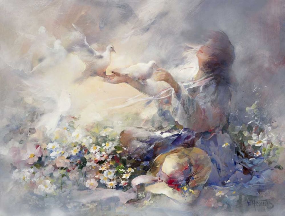 Wall Art Painting id:59012, Name: Romantic reflections, Artist: Haenraets, Willem
