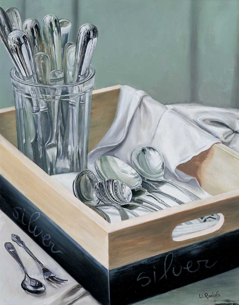 Wall Art Painting id:59035, Name: Silverware I, Artist: Roelofs, Wouter