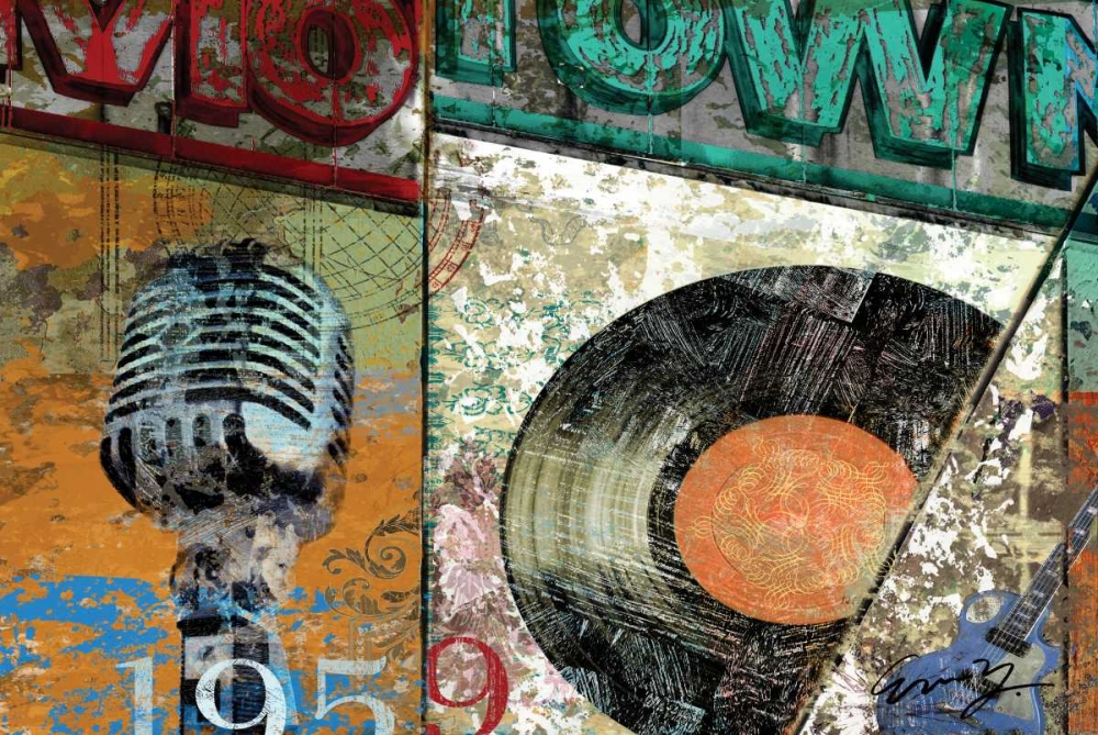 Wall art: HITS TOWN 1959, by Yang, Eric