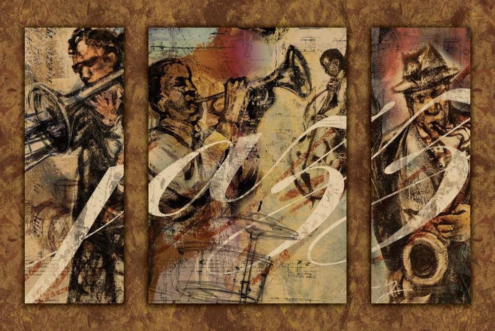 Wall art: JAZZ - triptych, by Yang, Eric