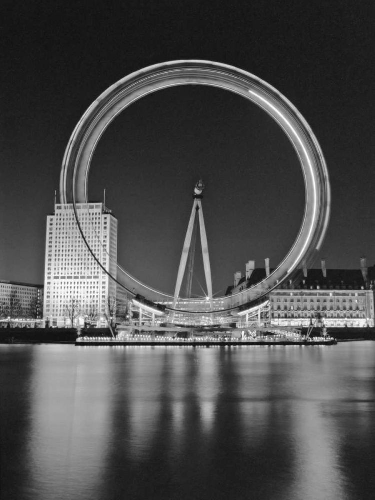 Wall Art Painting id:103133, Name: London Eye Millennium Wheel Night, Artist: Frank, Assaf