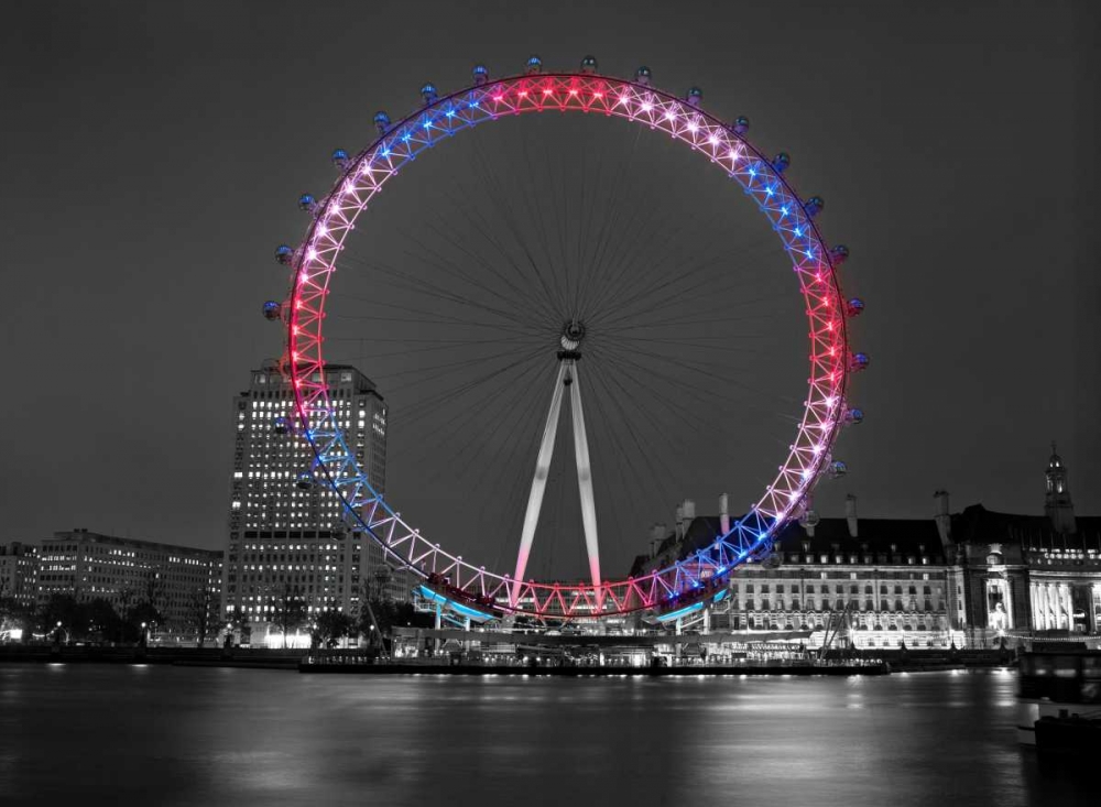 Wall Art Painting id:103281, Name: London Eye at night, Artist: Frank, Assaf