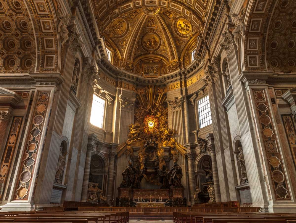 Art Print: Inside of St. Peters Basilica, Rome, Italy
