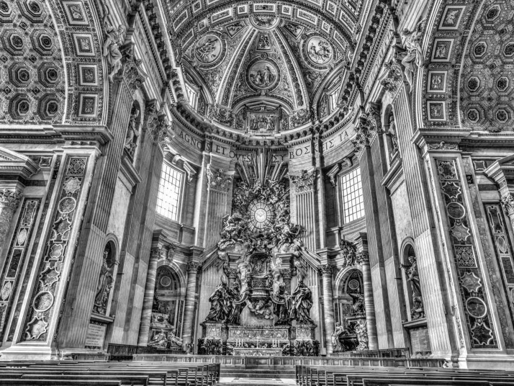 Wall art: Inside of St. Peters Basilica, Rome, Italy, by Frank, Assaf