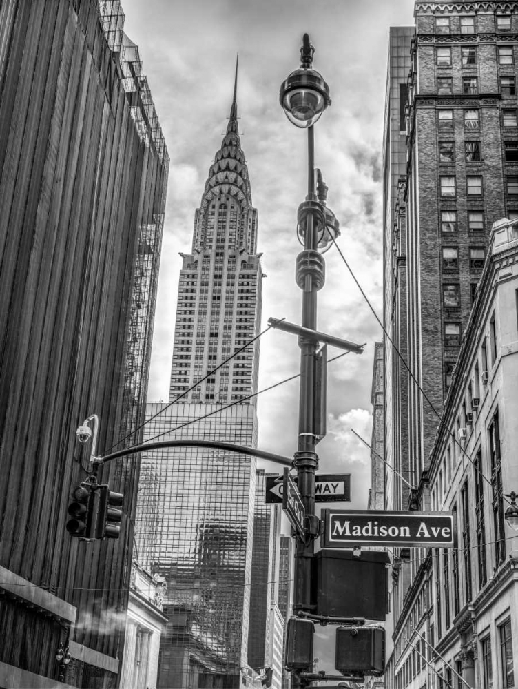 Art Print: New York city scape with Chrysler Building