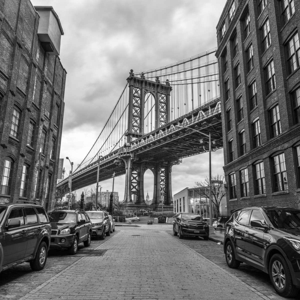 Wall art: Manhattan bridge from a street, New York, by Frank, Assaf