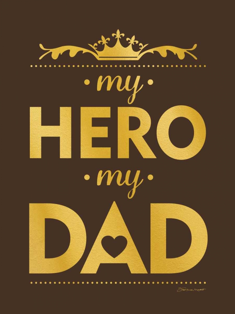 Wall Art Painting id:70304, Name: My Hero Gold, Artist: Marrott, Stephanie