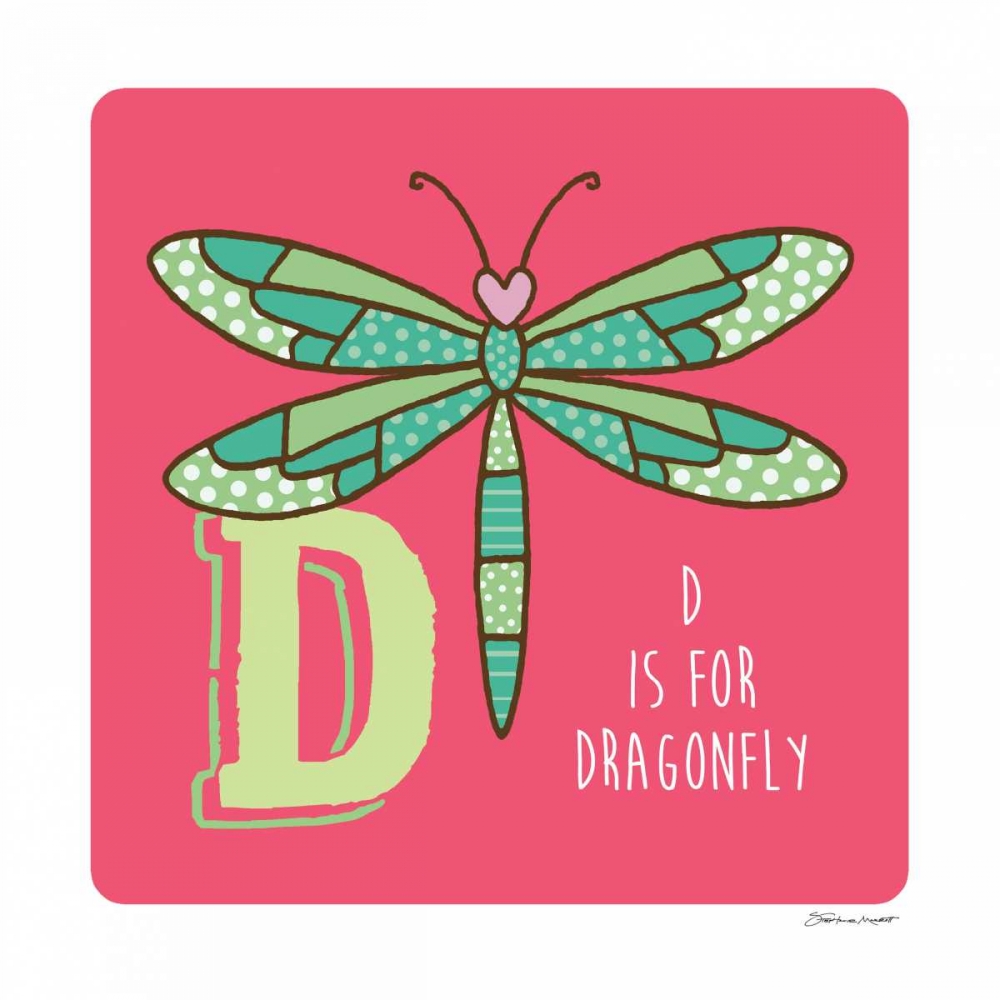 Wall Art Painting id:70512, Name: D is For Dragonfly, Artist: Marrott, Stephanie