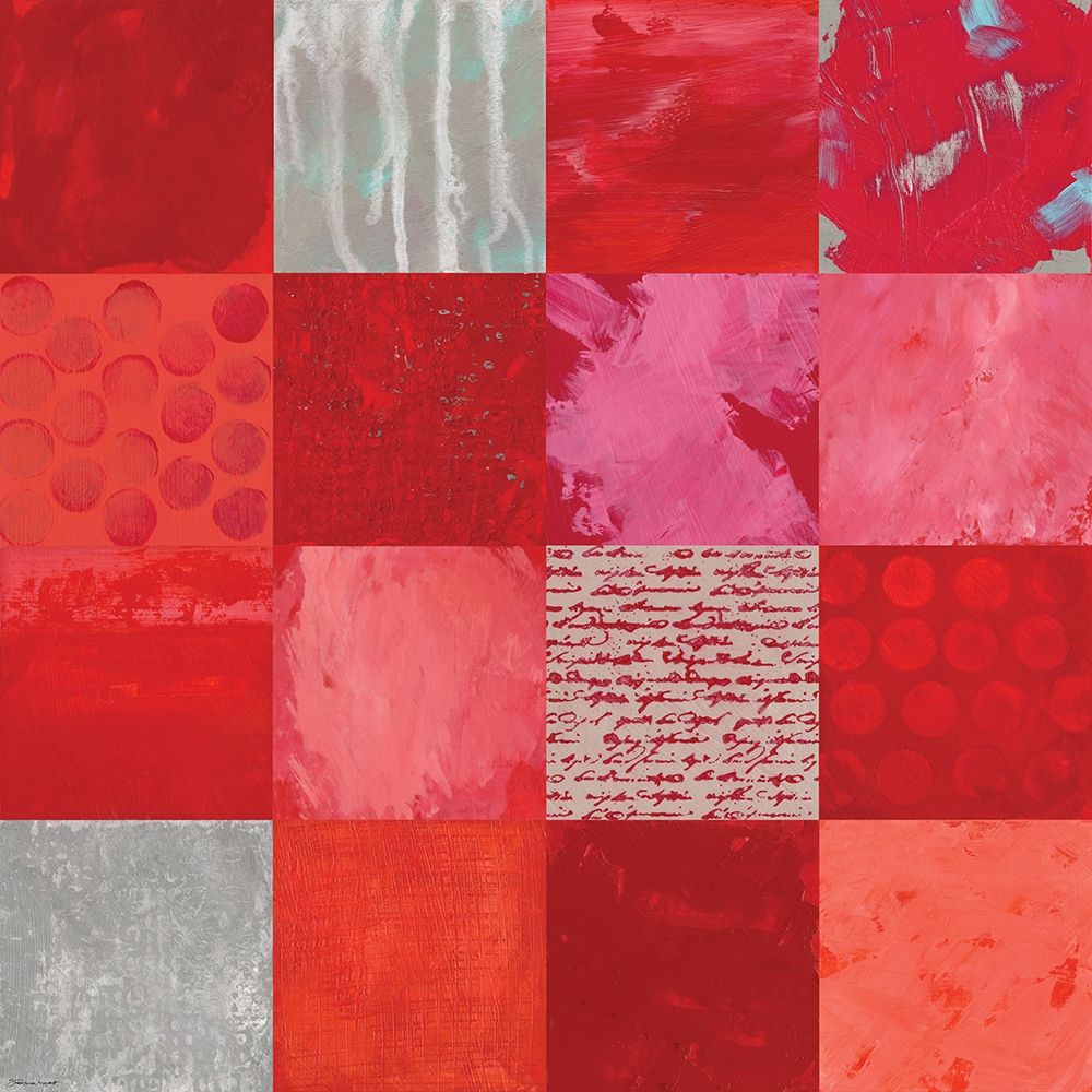 Wall Art Painting id:249399, Name: Textures In Red, Artist: Marrott, Stephanie