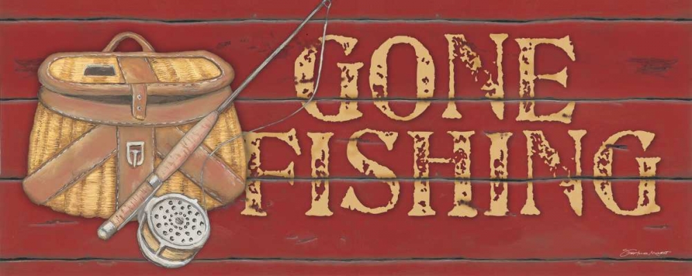 Wall art: Gone Fishing, by Marrott, Stephanie