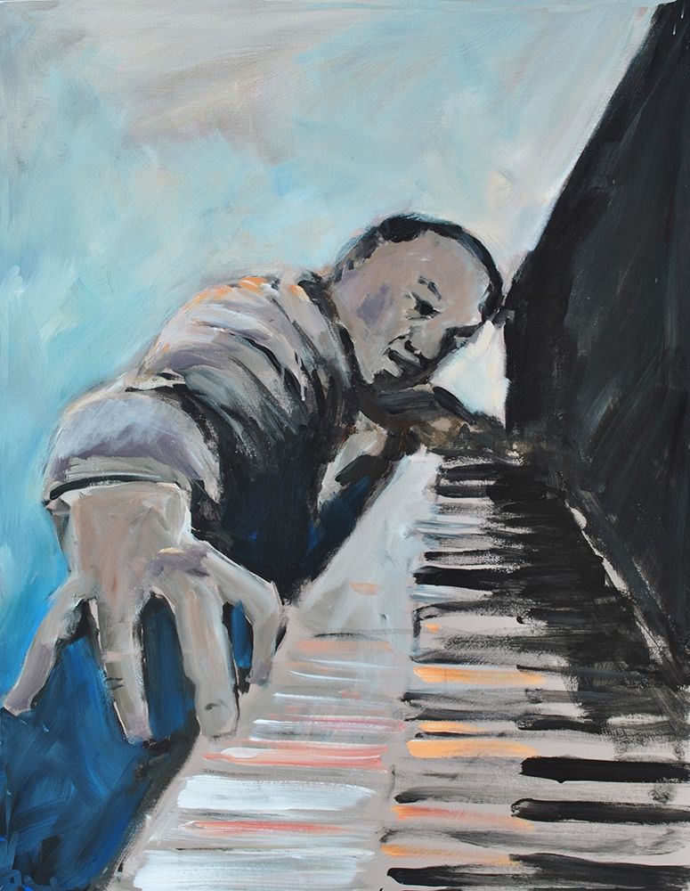 Wall Art Painting id:350561, Name: Piano Man, Artist: Stevens, Allayn