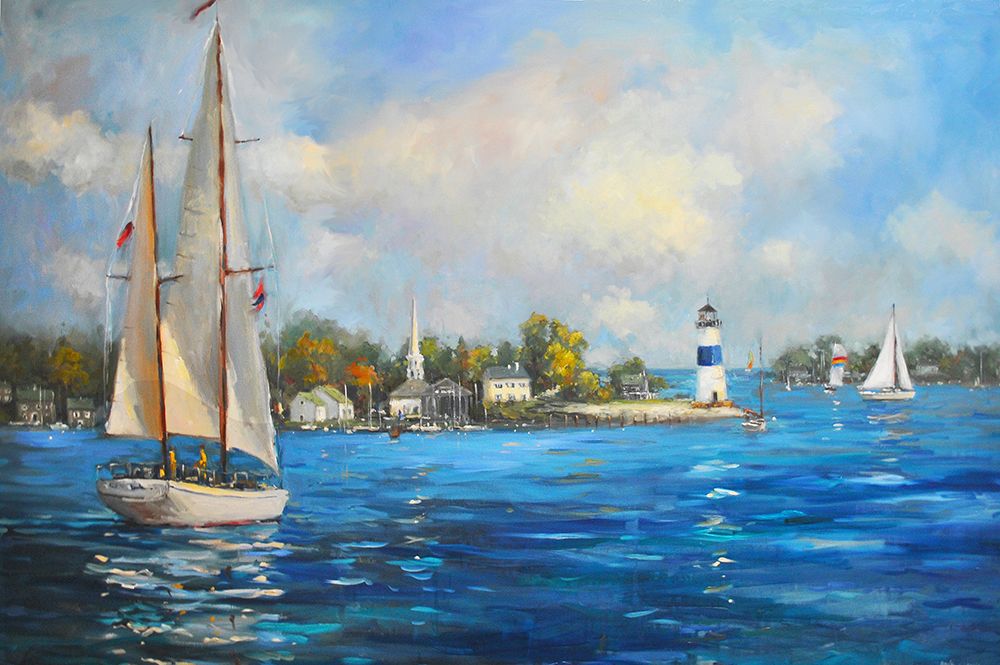 Wall Art Painting id:479286, Name: Sailing On Sunday, Artist: Stevens, Allayn