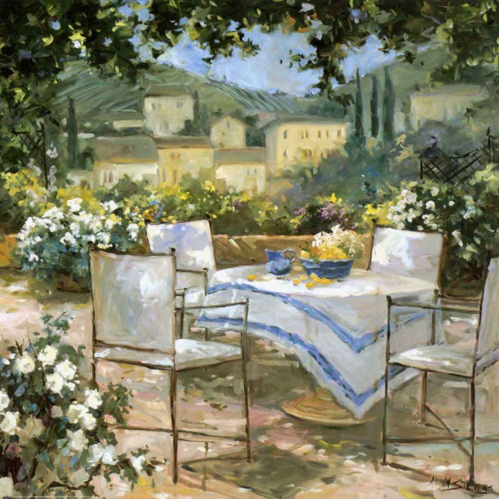 Wall Art Painting id:82979, Name: Tuscany Terrace, Artist: Stevens, Allayn