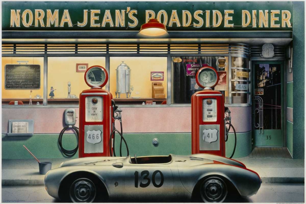 Wall Art Painting id:172426, Name: Destiny Highway Calendar Girl, Artist: Consani, Chris