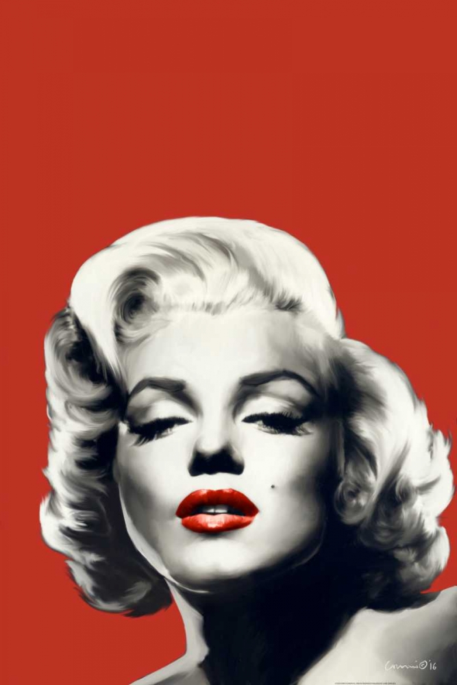 Wall Art Painting id:172455, Name: Red Lips Marilyn In Red, Artist: Consani, Chris