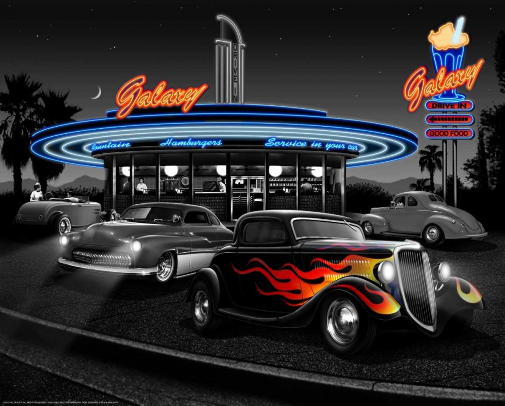 Wall Art Painting id:83014, Name: Galaxy Diner, Artist: Flint, Helen