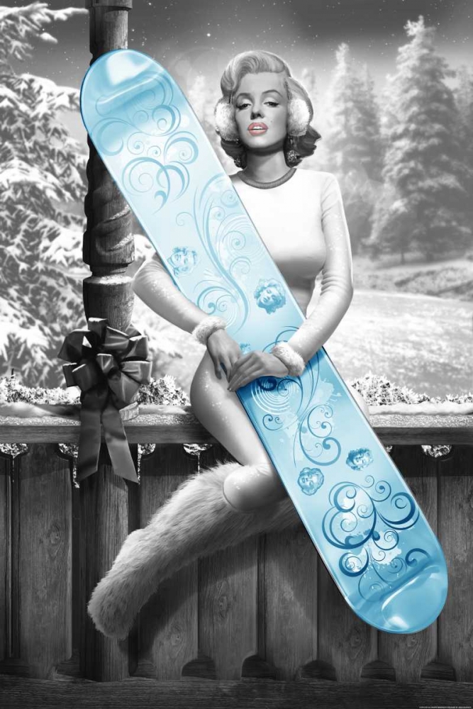 Wall art: Marilyn Snowboard, by Brando, JJ
