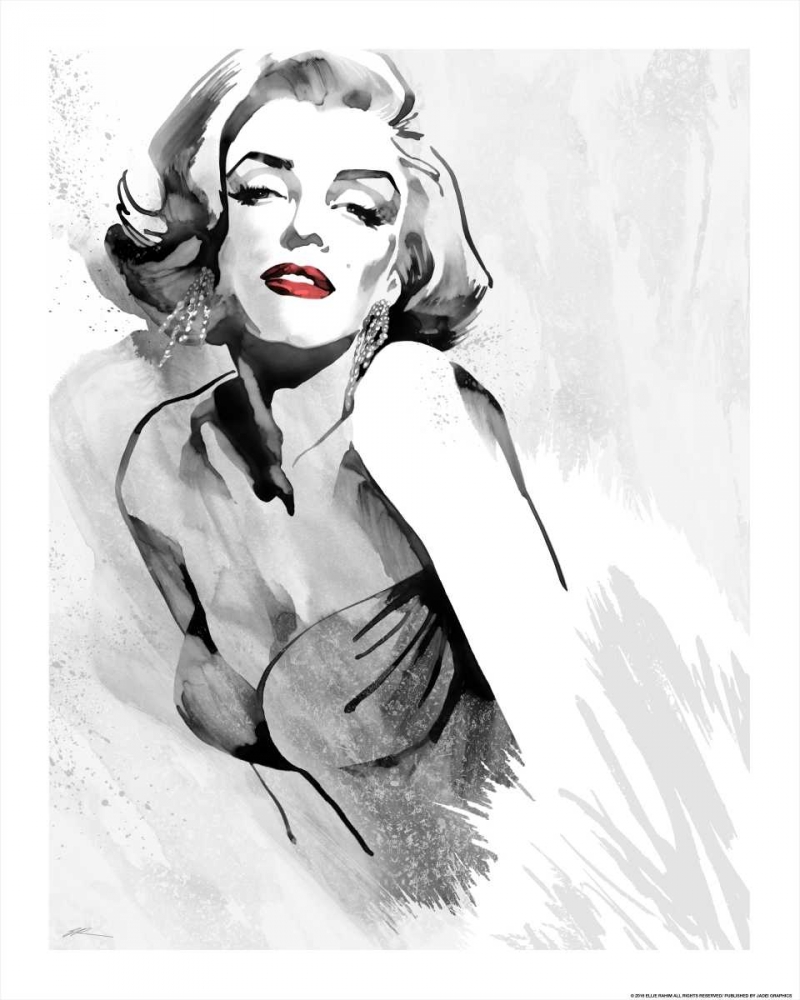 Wall Art Painting id:137440, Name: Marilyns Pose Red Lips, Artist: Rahim, Ellie