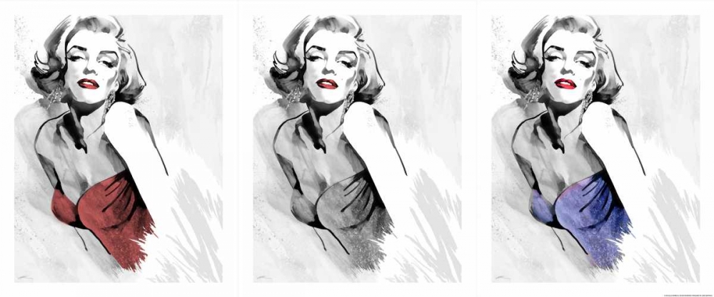 Art Print: Three Faces Of Marilyn