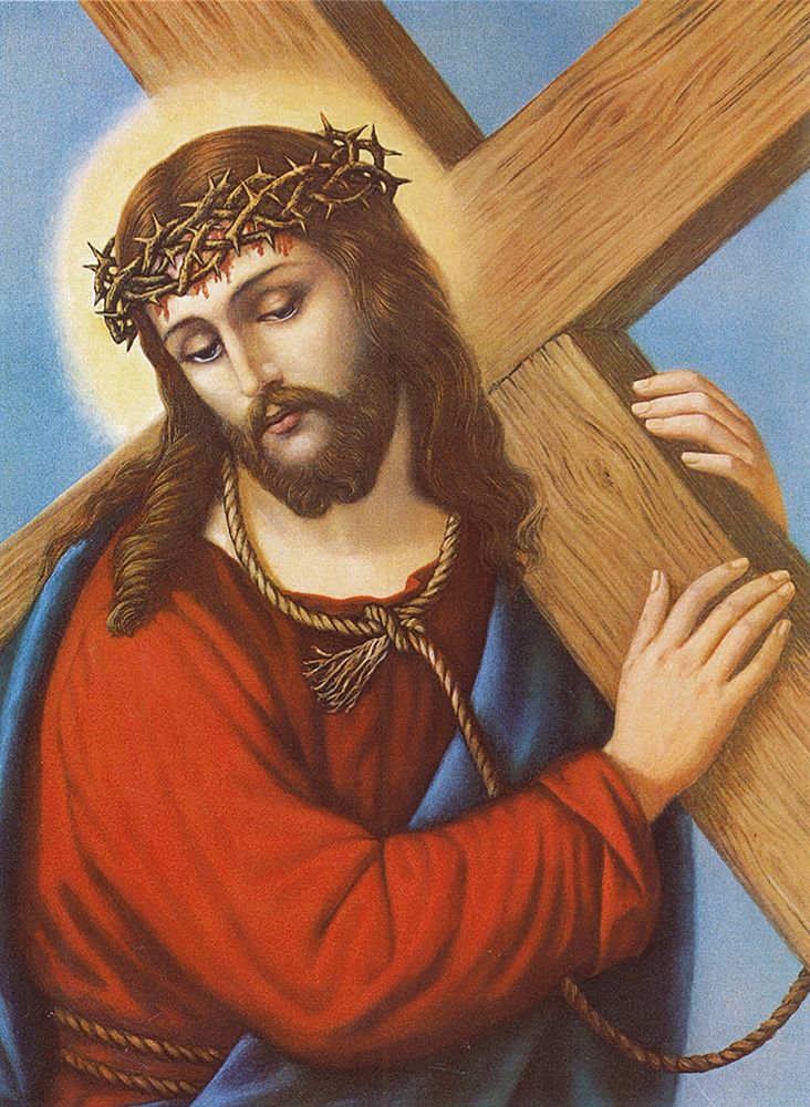 Art Print: KREUZTRAGENDER CHRISTUS