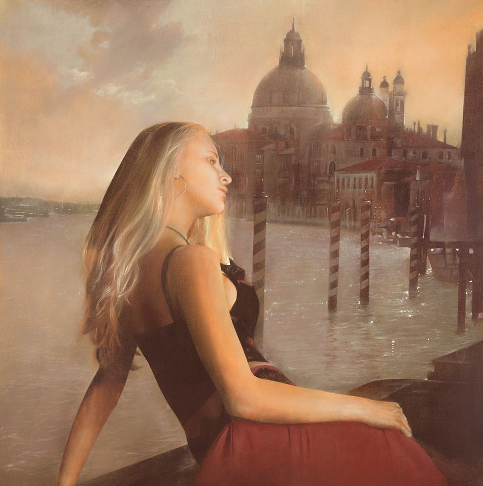 Art Print: GIADA IN UN TRAMONTO VENEZIANO