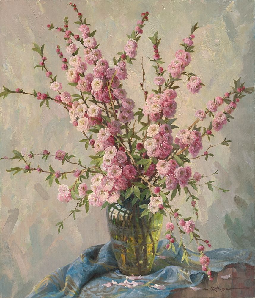 Wall Art Painting id:248195, Name: PINK CHERRY BLOSSOMS, Artist: Krueger, E.