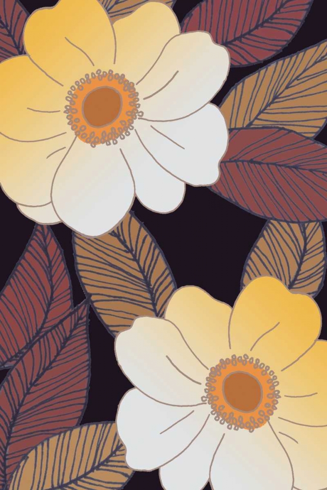 Art Print: Golden Blooms I