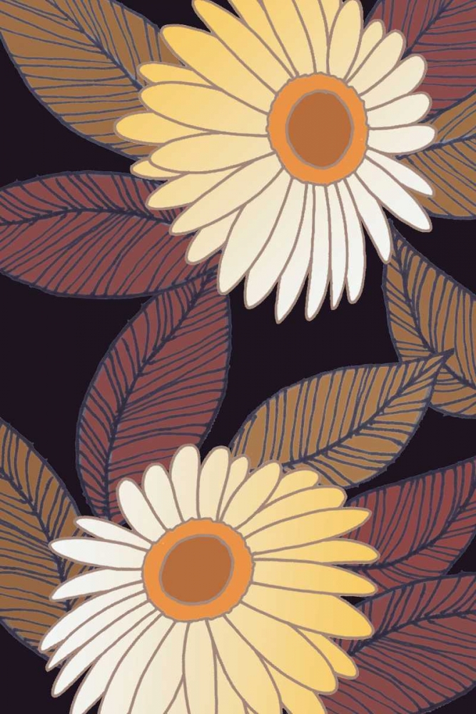 Art Print: Golden Blooms II