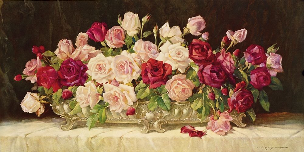 Wall Art Painting id:248190, Name: CLASSIC ROSE BOWL, Artist: Krueger, E.