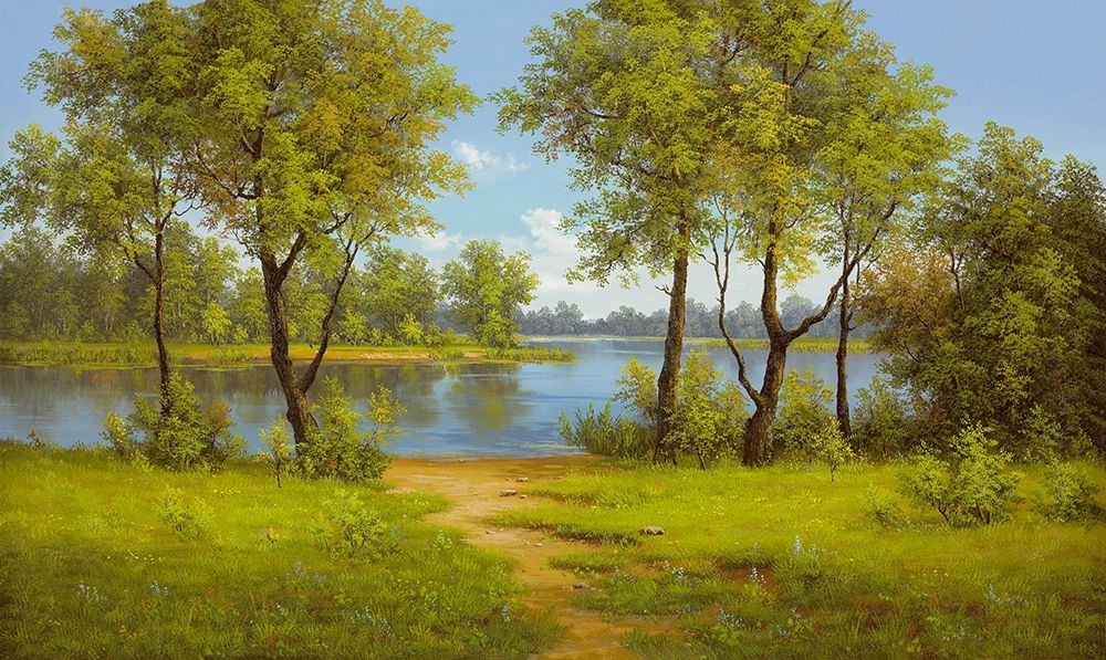 Art Print: AT THE LAKE