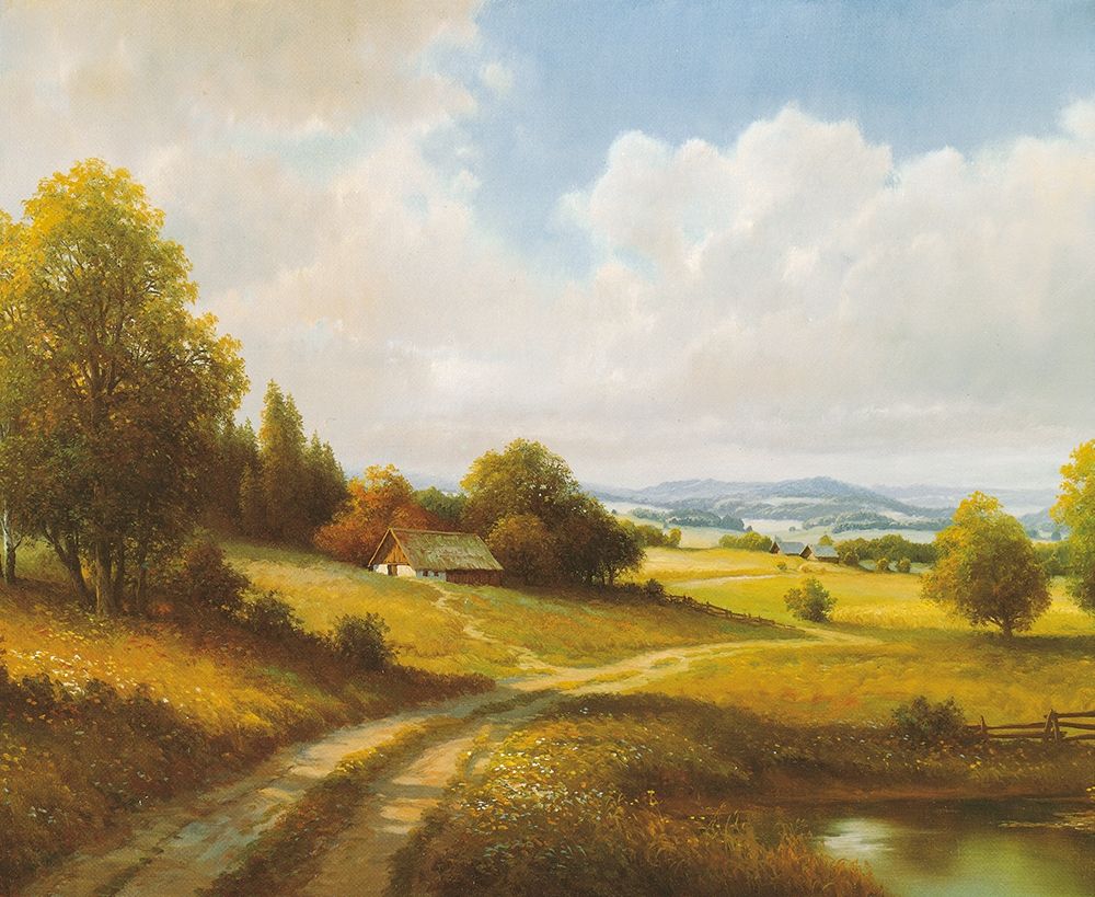 Wall Art Painting id:248618, Name: LONELY FARMHOUSE, Artist: Weber, Max