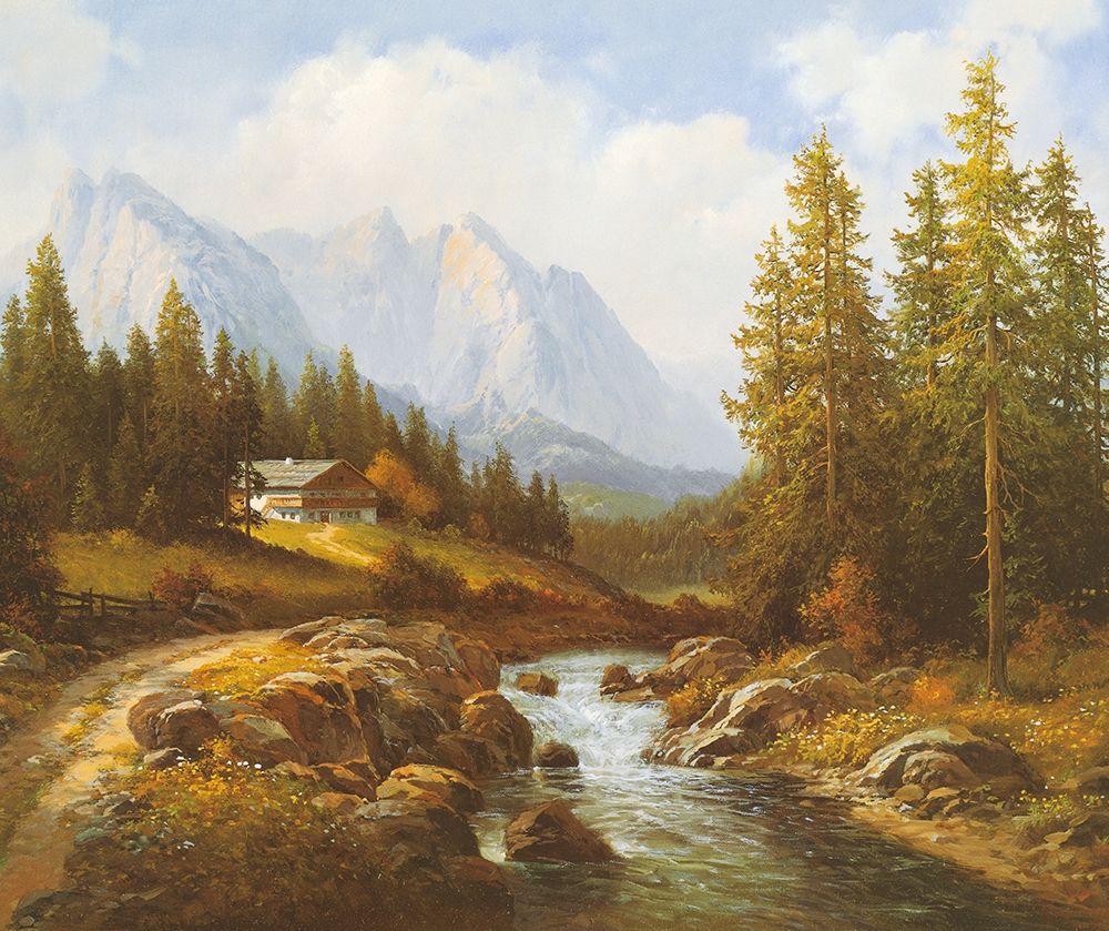 Wall Art Painting id:248619, Name: MOUNTAIN BROOK, Artist: Weber, Max