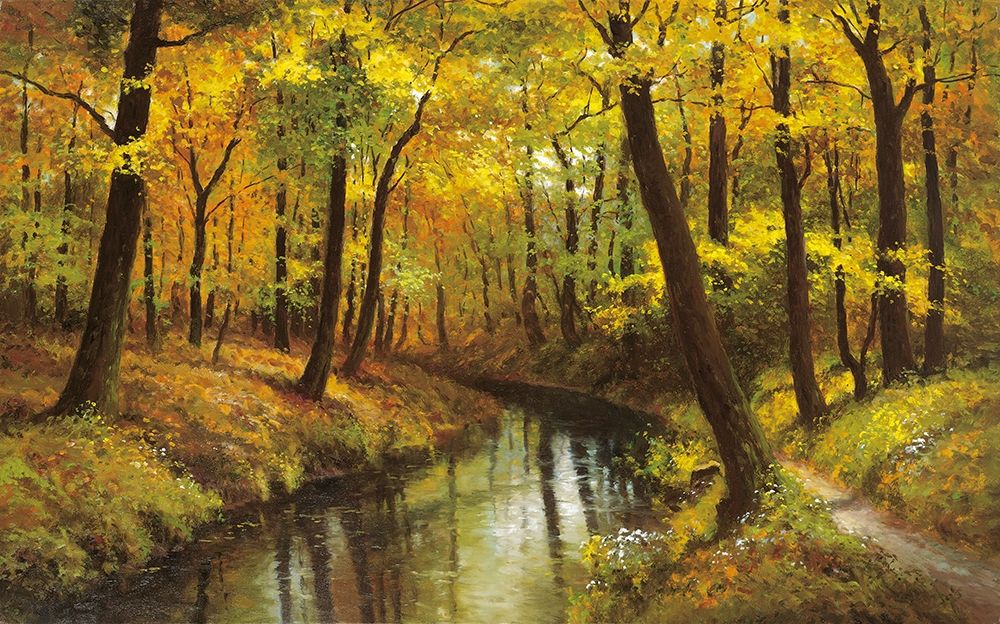 Wall Art Painting id:248623, Name: REFLECTIONS OF SUMMER, Artist: Weber, Max