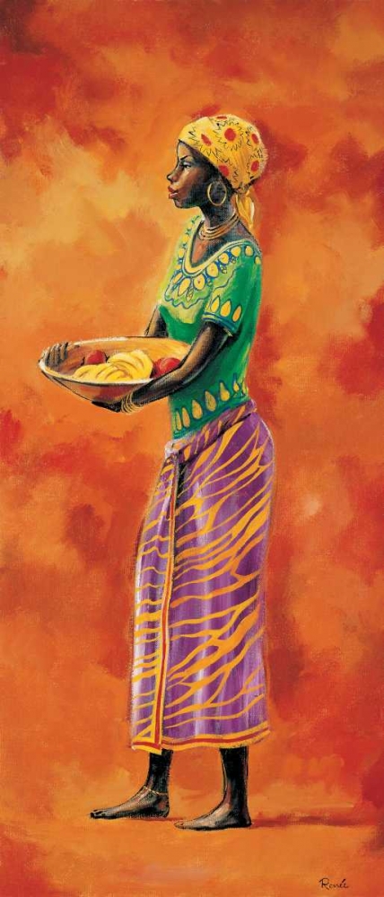 Wall art: African lady 3-3, by Renee