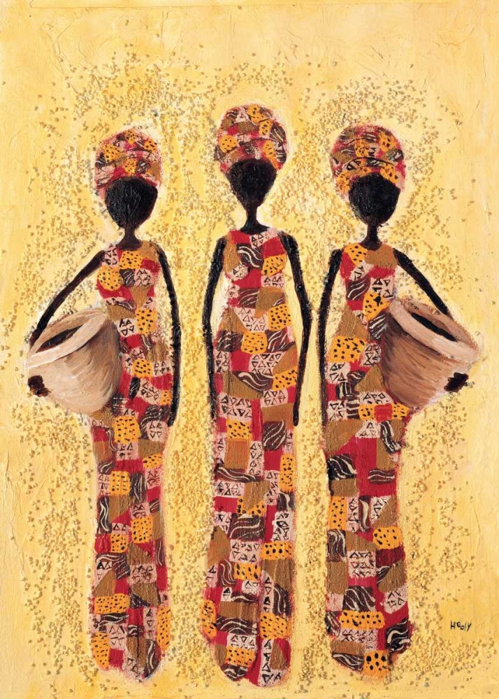 Wall art: African ladies 2-3, by Hedy