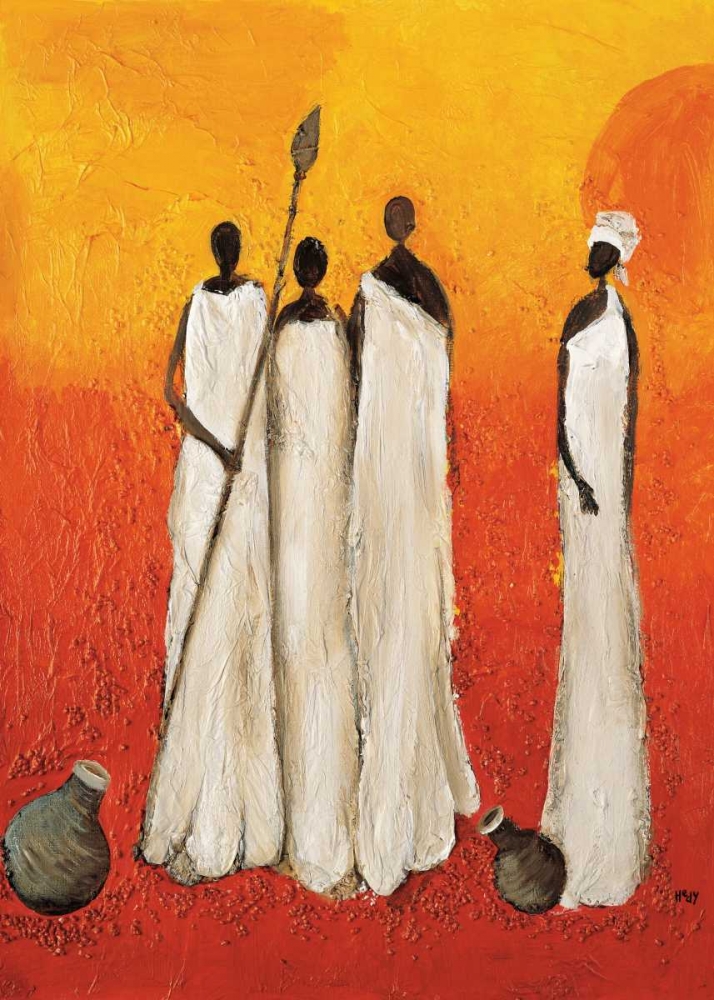 Wall art: African fighter 2-3, by Hedy