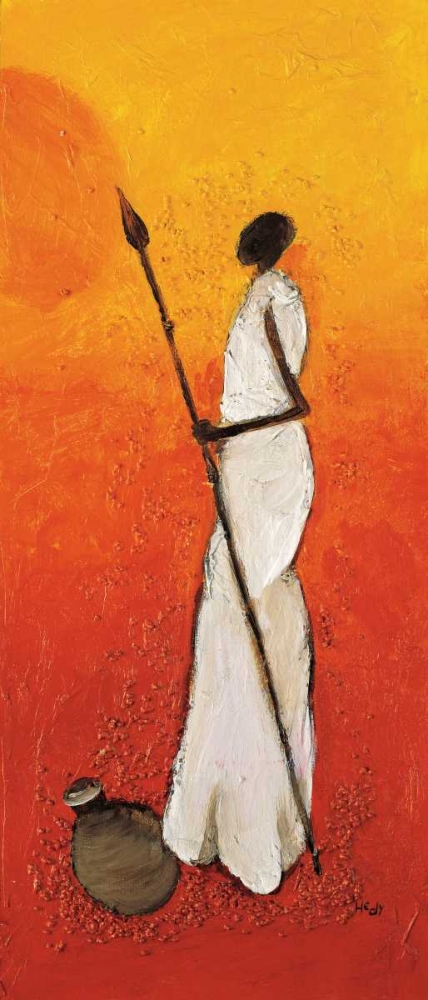 Wall art: African fighter 3-3, by Hedy