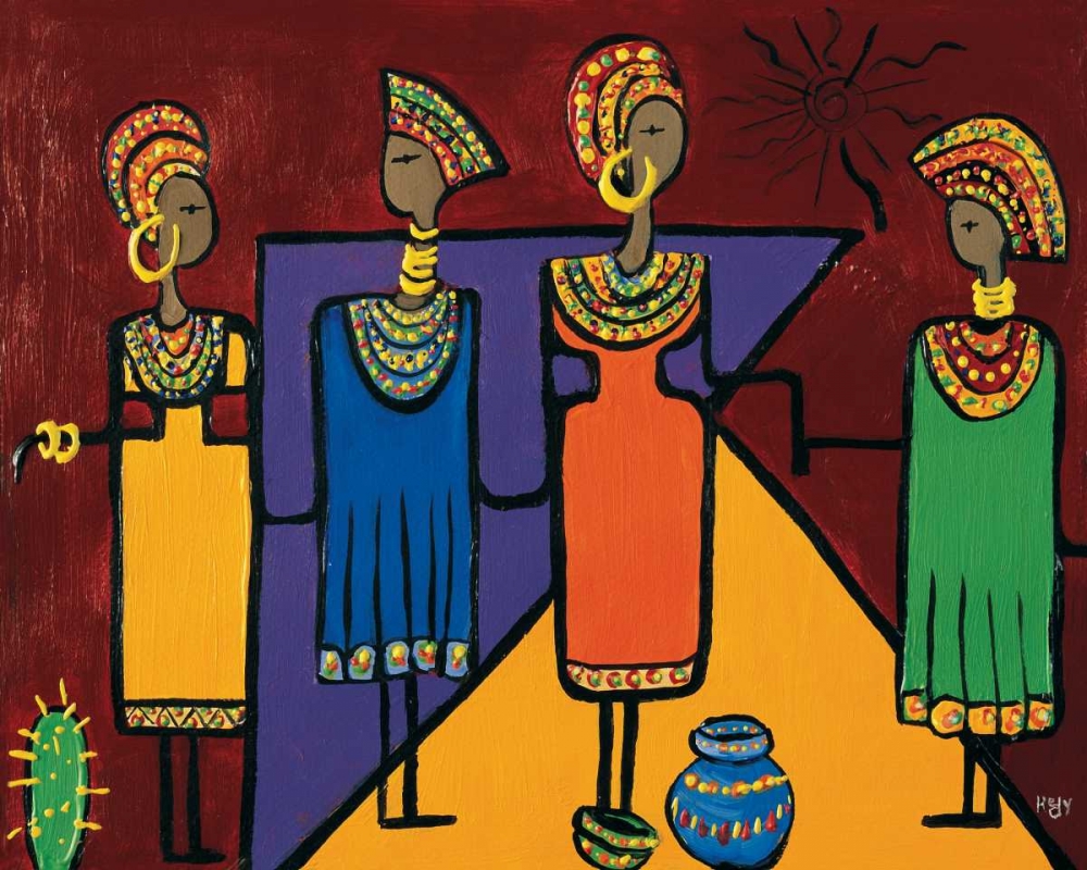 Wall art: Colorful Africa I, by Hedy