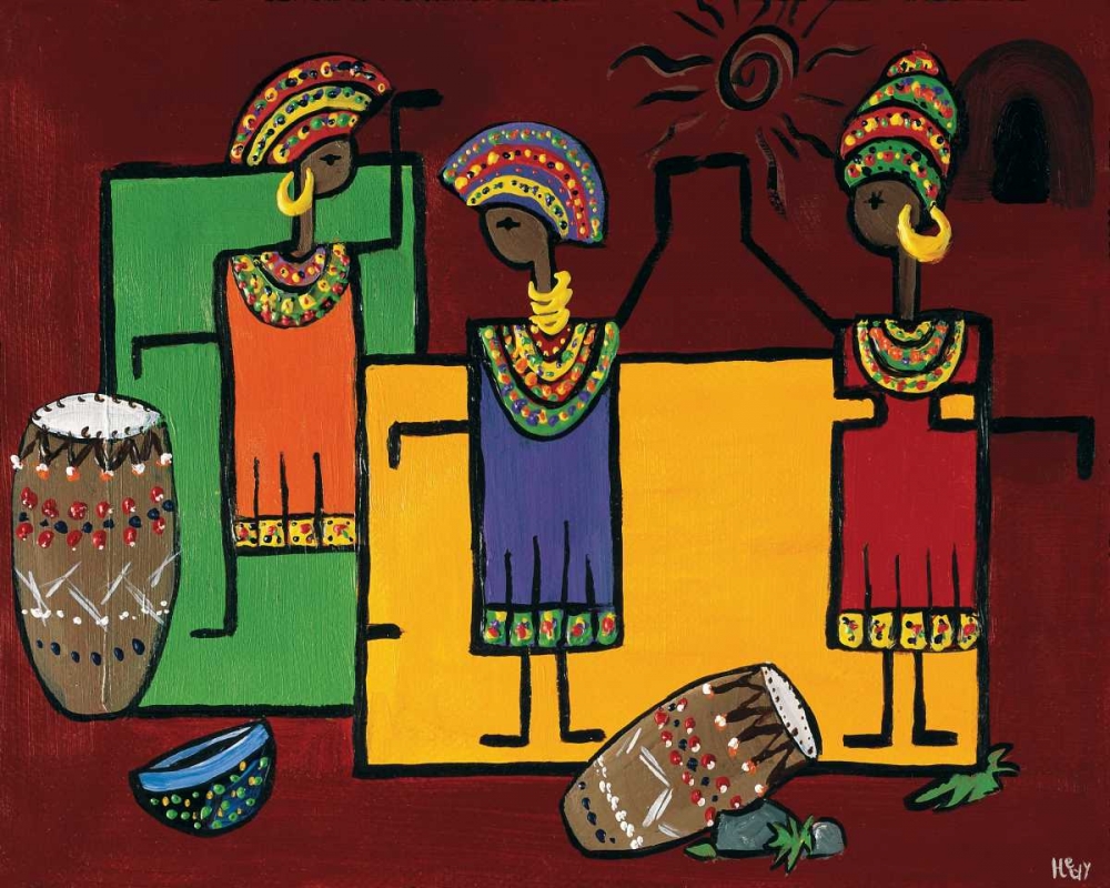 Wall Art Painting id:85341, Name: Colorful Africa II, Artist: Hedy