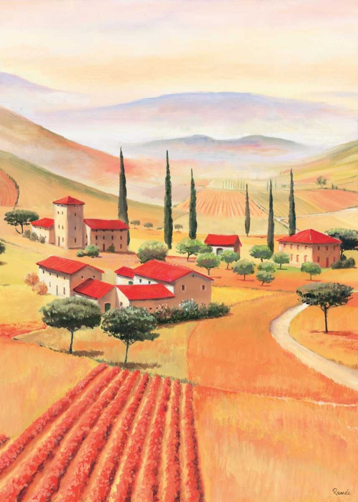 Art Print: Tuscan Village II
