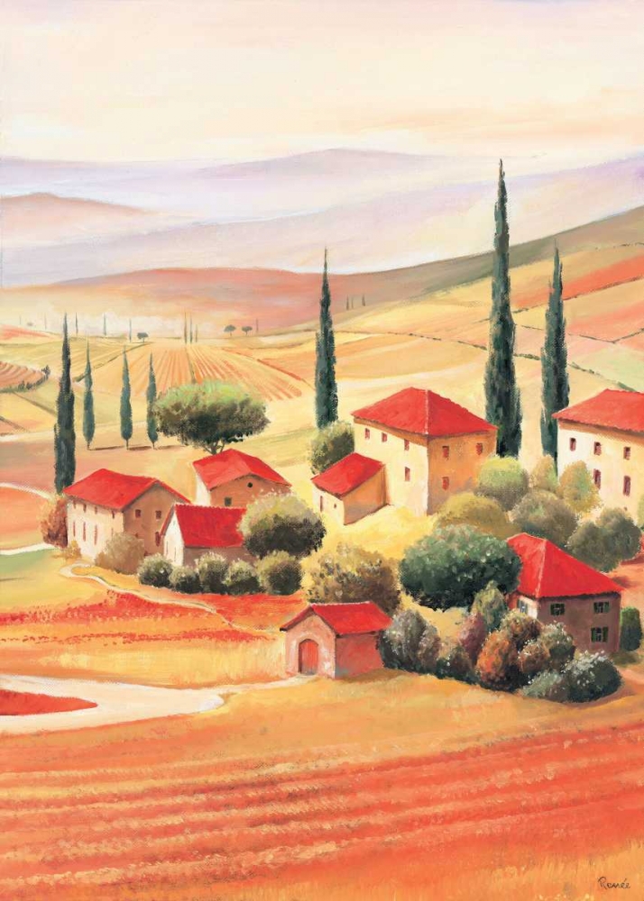 Art Print: Tuscan Village V