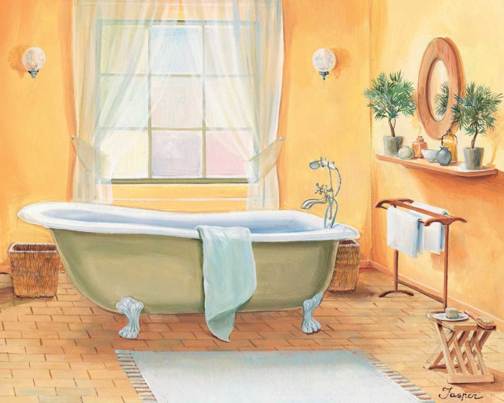 Wall Art Painting id:85465, Name: Bathroom in yellow I, Artist: Jasper