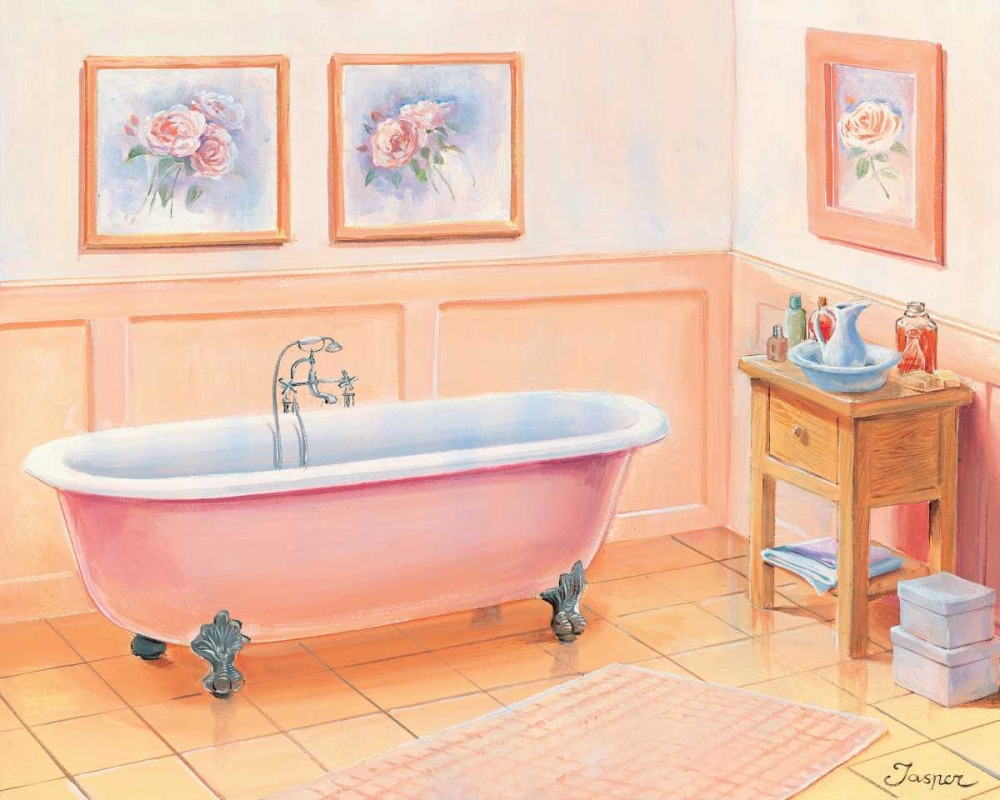 Wall Art Painting id:85468, Name: Bathroom in pink I, Artist: Jasper