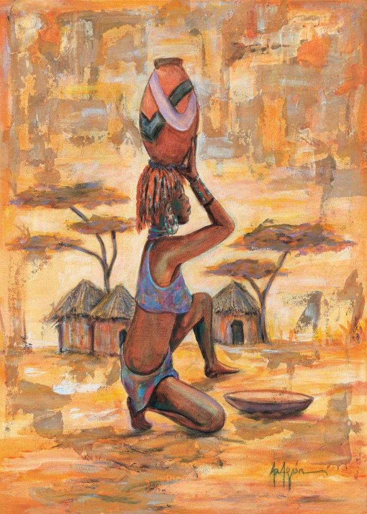 Wall Art Painting id:85477, Name: African woman I, Artist: Aragon