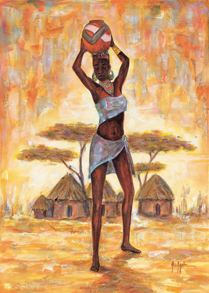 Wall Art Painting id:85478, Name: African woman II, Artist: Aragon