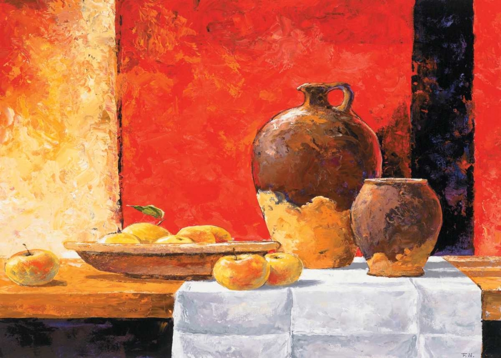 Wall Art Painting id:85556, Name: Stillife with apples I, Artist: Nauts, Frans