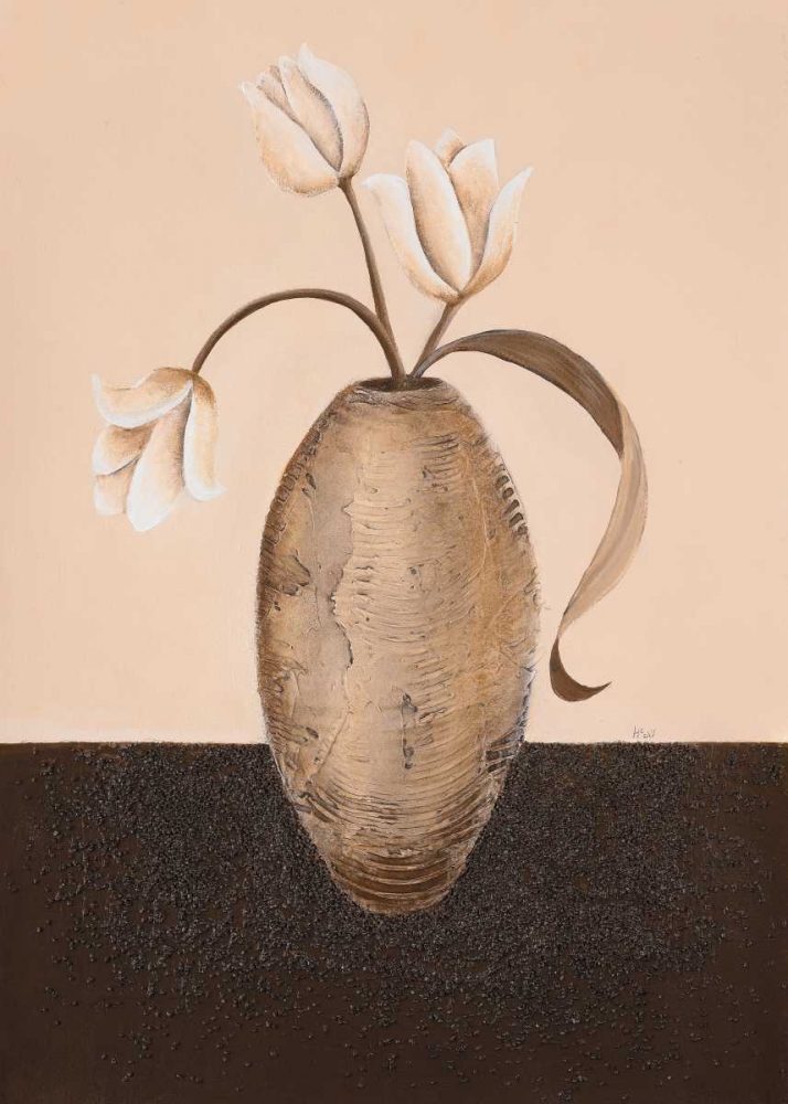 Wall Art Painting id:85593, Name: Three white tulips II, Artist: Hedy