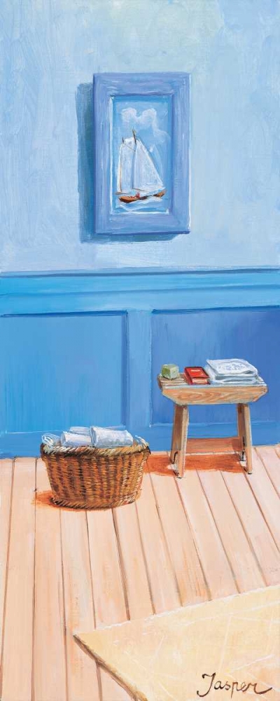 Wall Art Painting id:85622, Name: Bathroom in blue II, Artist: Jasper